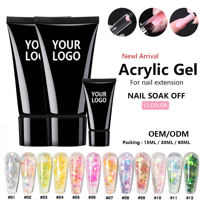 Magic Glitter Poly Gel 12 Colors