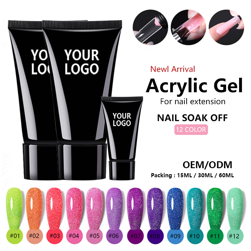 Fluorescent Diamond Poly Gel 12 Colors