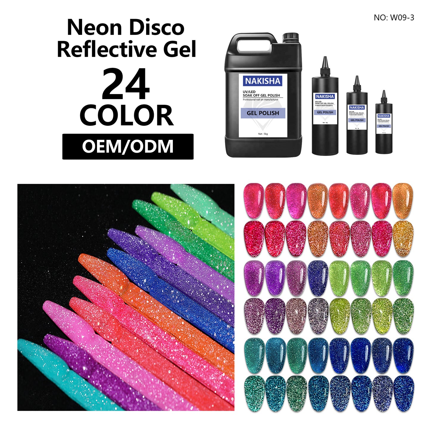 Neon Reflective Gel 24 Colors