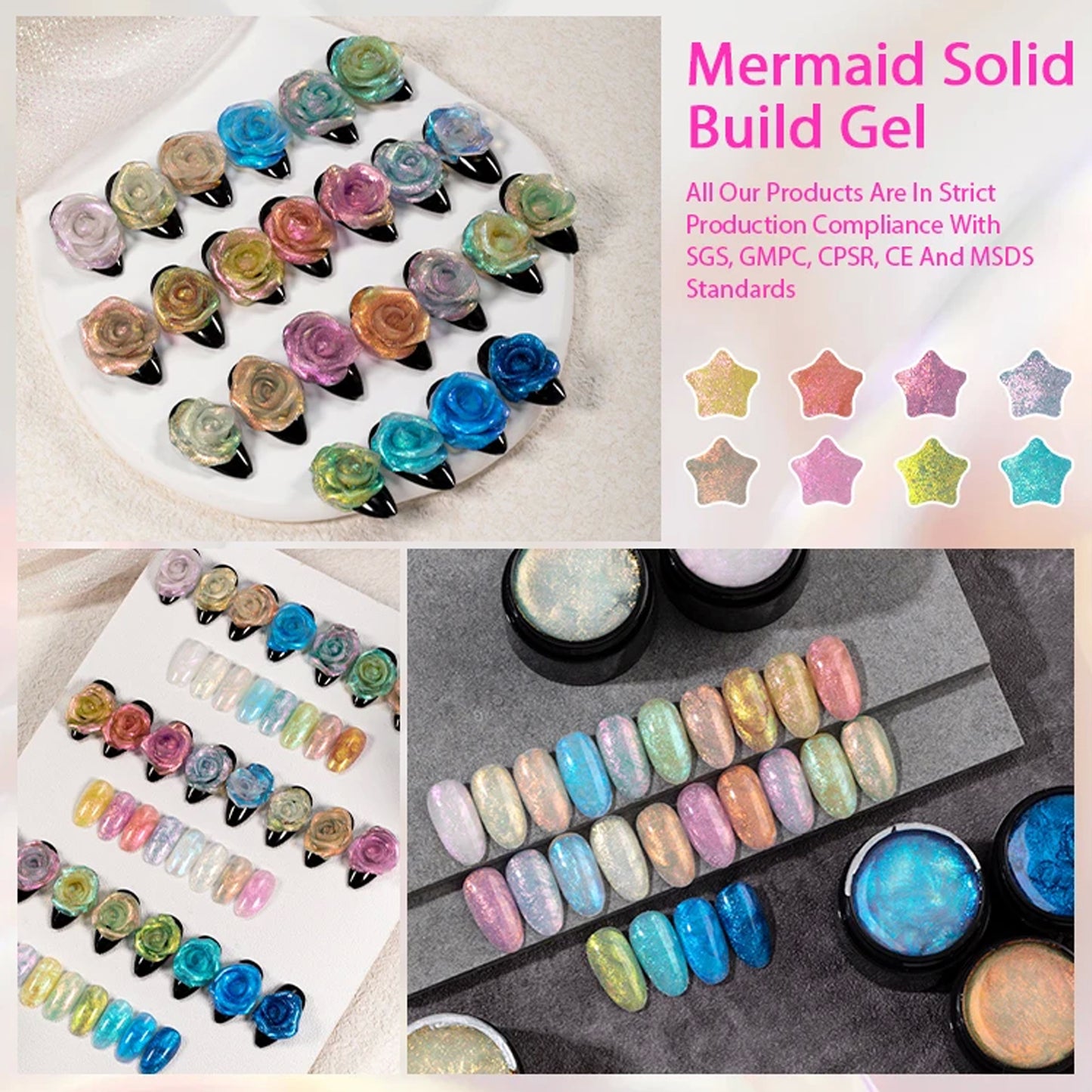 Pearl Non-stick Hand Builder Gel 24 Colors
