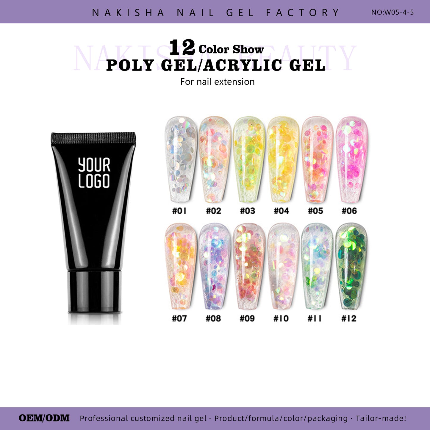 Magic Glitter Poly Gel 12 Colors