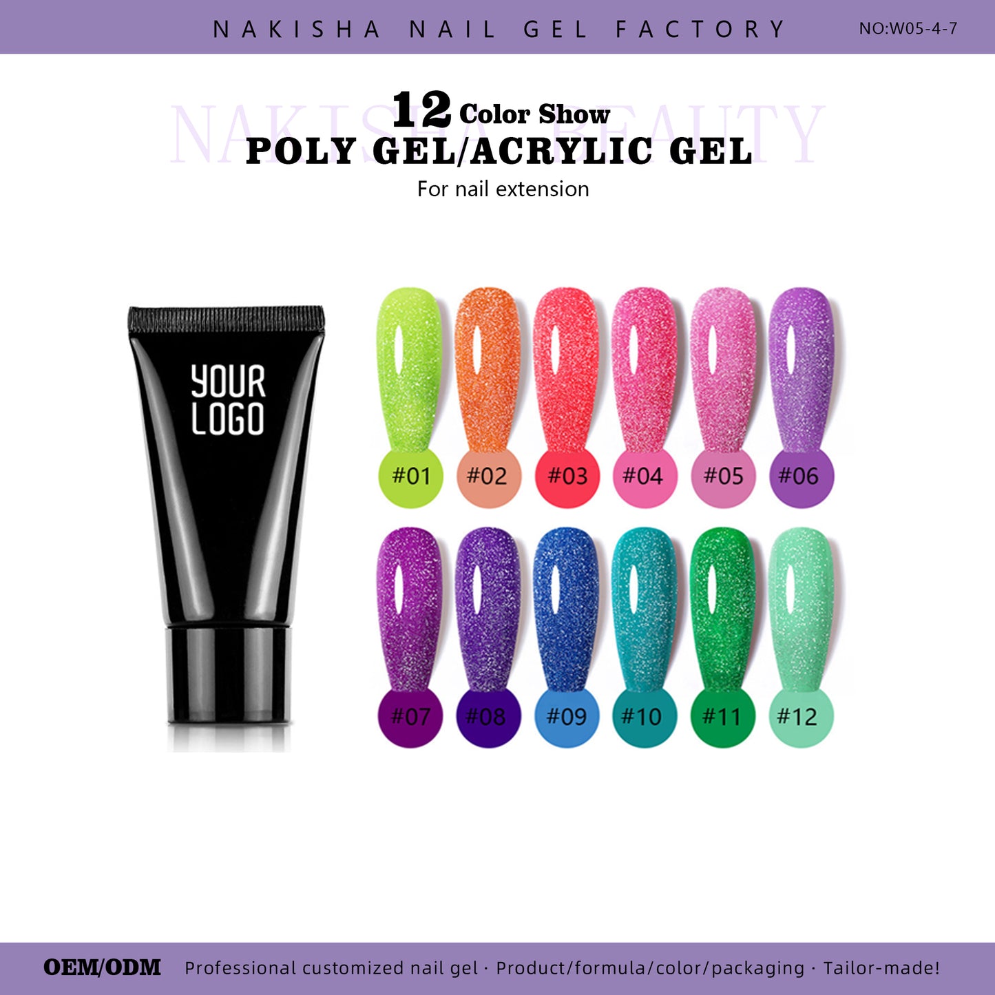 Fluorescent Diamond Poly Gel 12 Colors