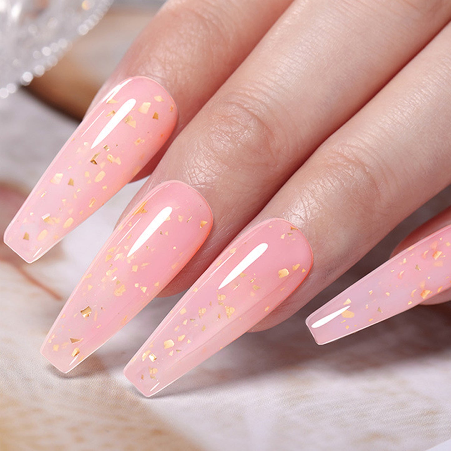 Foil Flakes Liquid Builder Gel 6 Colors
