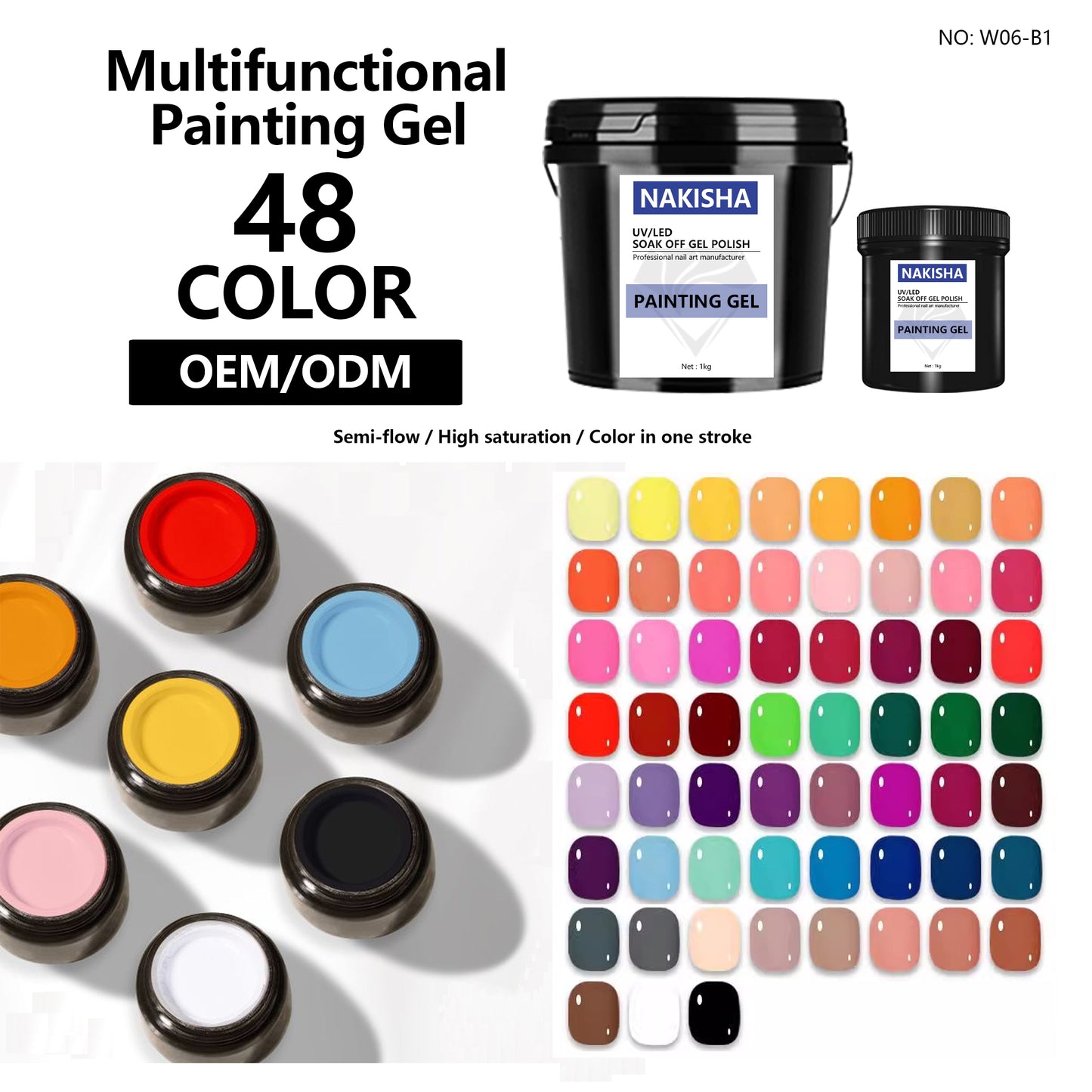 Multifunctional Painting Gel（No Wipe ）48 Colors