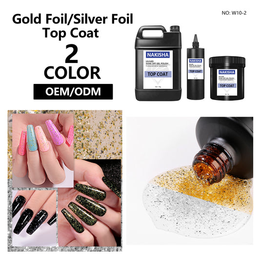 Gold/Silver Foil Top Coat 2 Colors