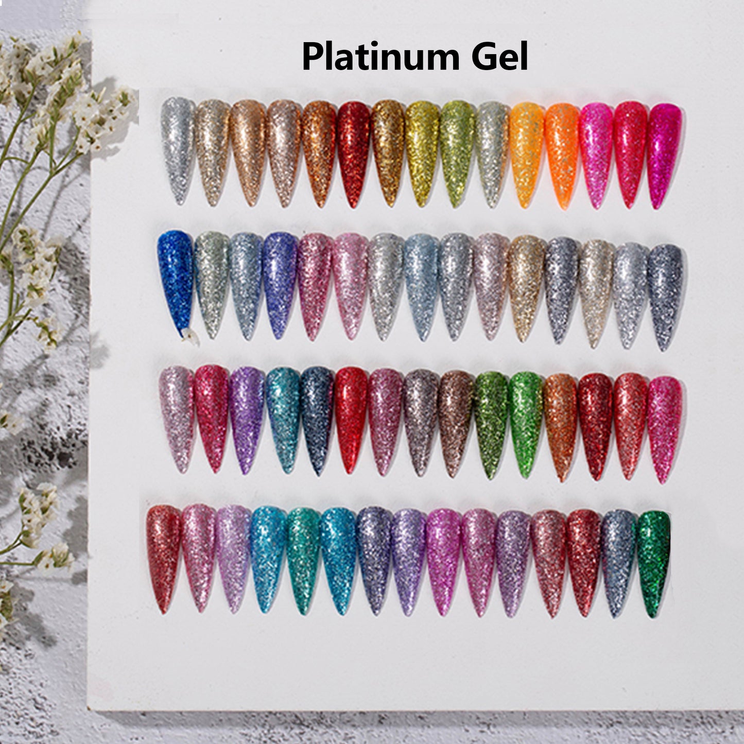 Coarse Flash Platinum Gel 60 Colors