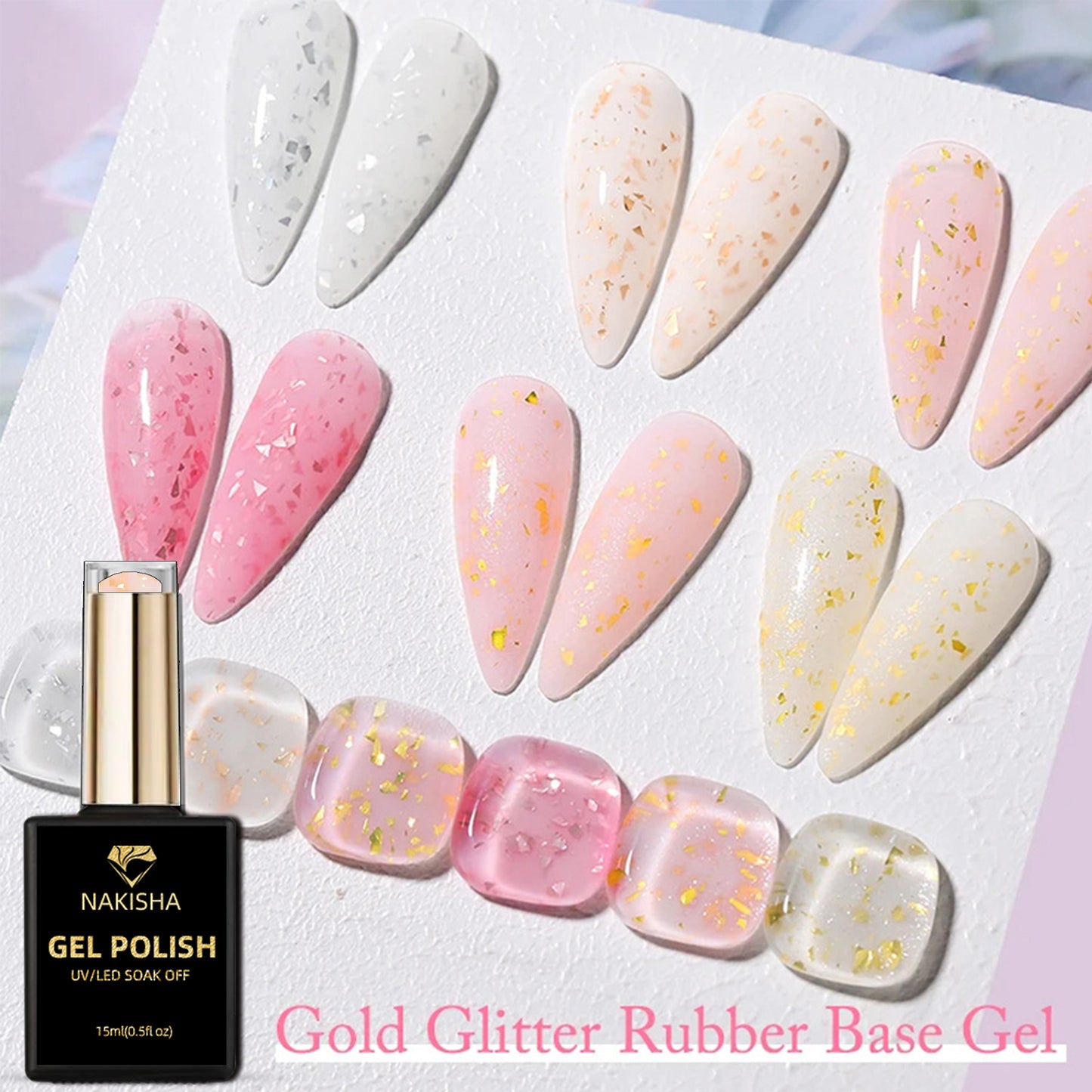 NAKISHA Glitter Rubber Base