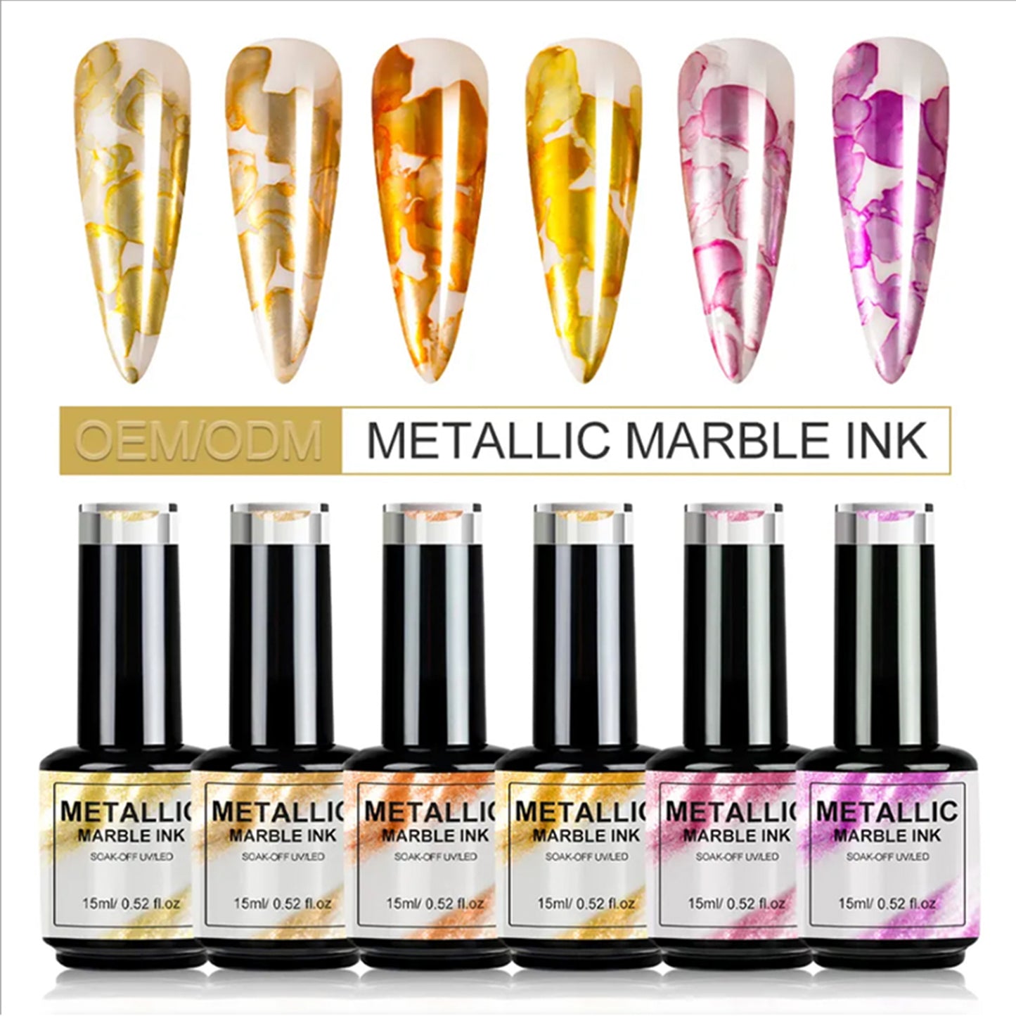 Metallic Marble Ink 12 Colors