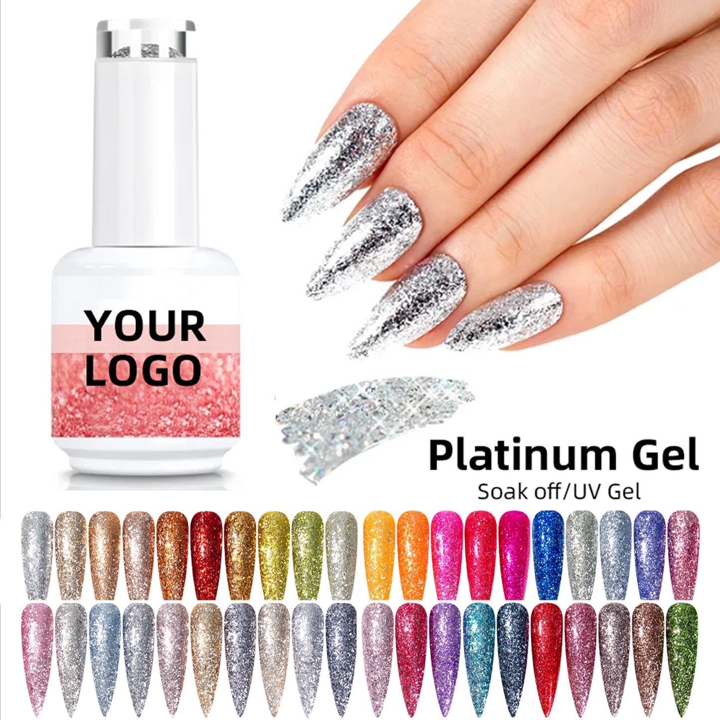 Coarse Flash Platinum Gel 60 Colors