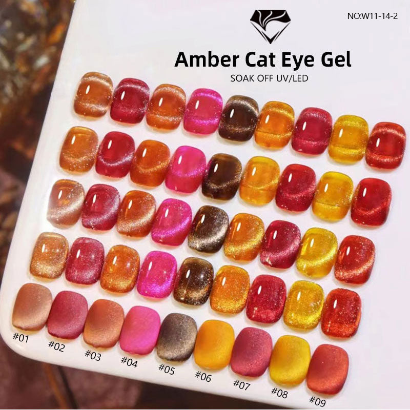 NAKISHA Colored Amber Cat Eye Gel 9 Colors