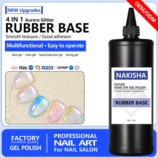 Aurora Glitter Rubber Base 20 Colors