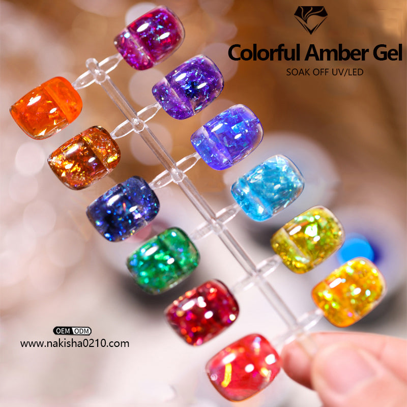 Aurora Amber Glitter Gel 12 Colors