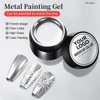 High Density Mirror Silver Painting Gel