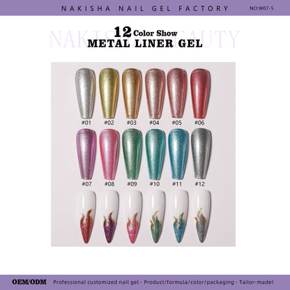 Metala Liner Gel 12 Koloroj