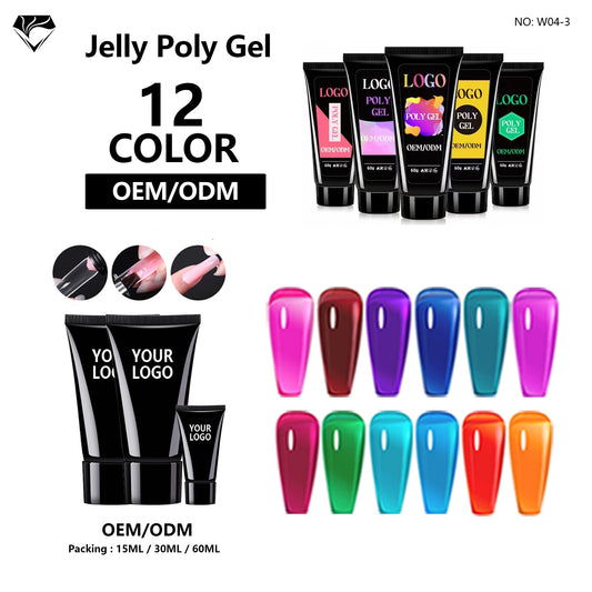 NAKISHA Jelly Poly Gel 12 Colors