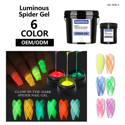 Neon/Luminous Spider Gel 6 Colors