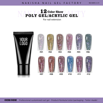 Reflective Diamond Poly Gel 12 Colors