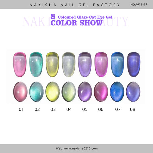 NAKISHA Coloured Glaze Cat Eye Gel
