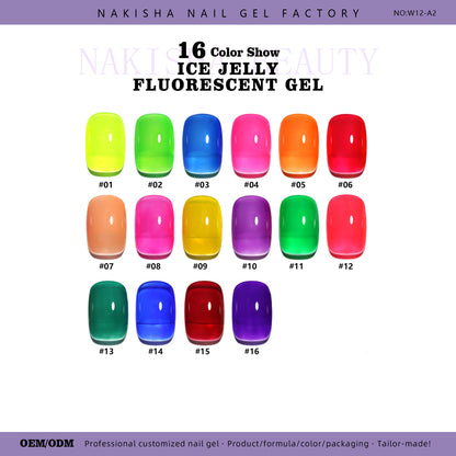 Ice Jelly Fluorescent Gel 16 Colors