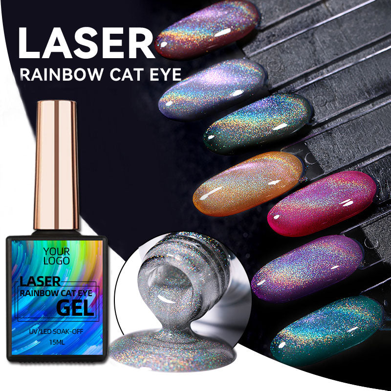 NAKISHA Laser rainbow cat eye gel