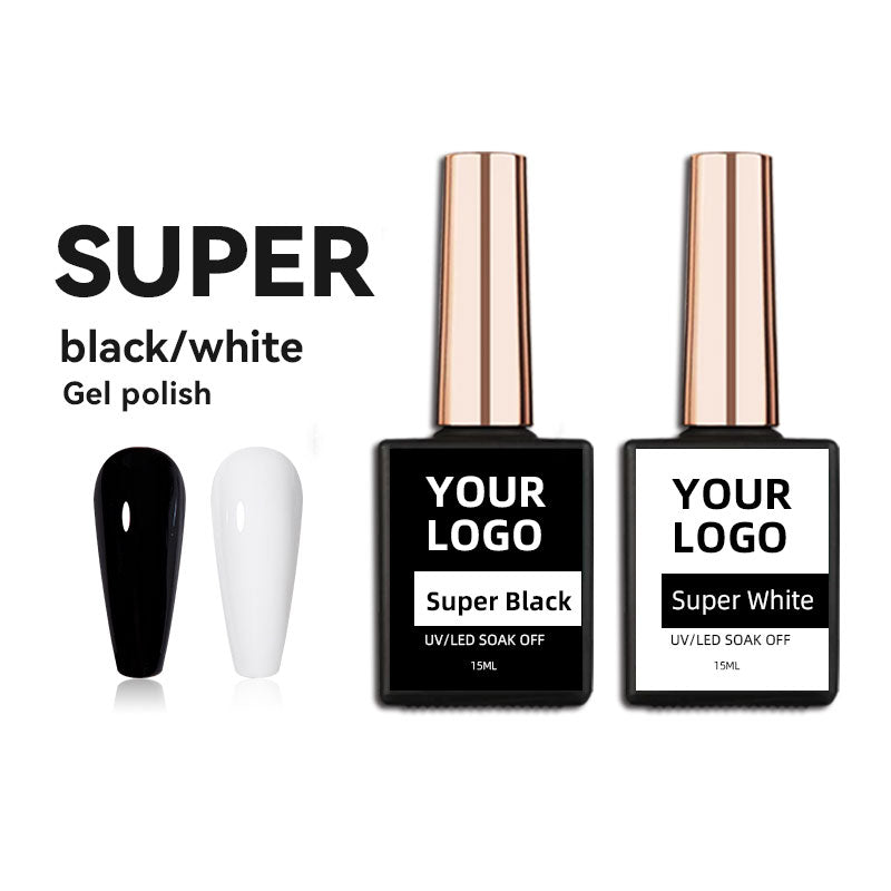 NAKISHA Super Gel Polish Black/White