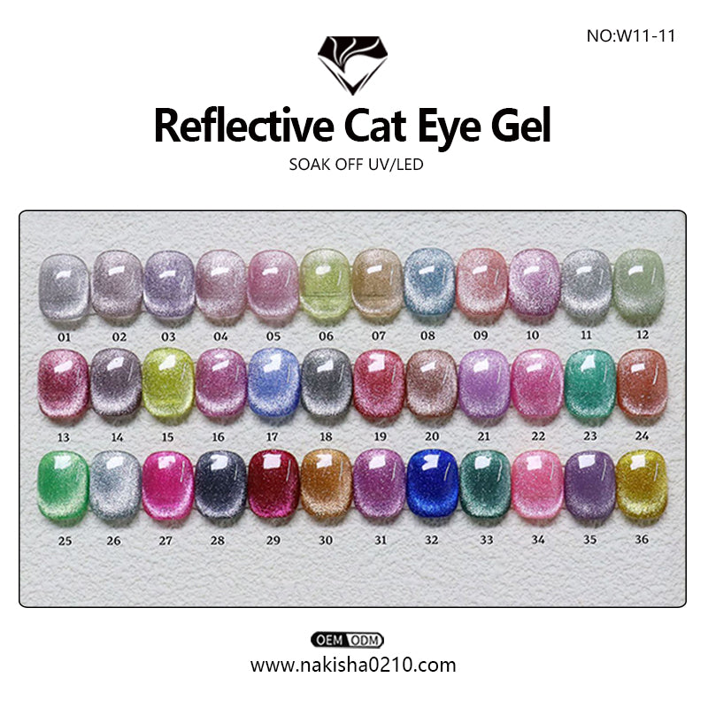 Gel Ojo de Gato Reflectante 36 colores