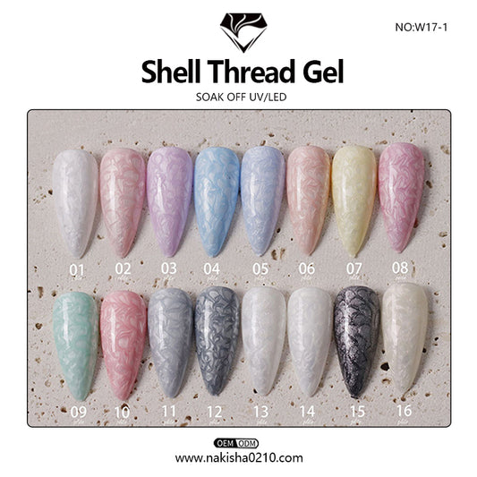 Shell Hilo Gel/Perla Gel 24 colores